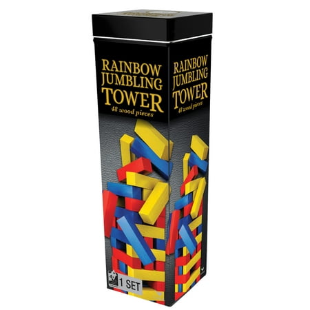 48-Piece Rainbow Jumbling Tower (Best Rainbow Six Game)