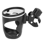 Stroller Cup Holder Universal Black ABS Plastic Freely Adjustable Rotatable Parent Bottle Holder