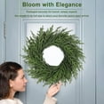 thumbnail image 6 of Guvpev 24" Norfolk Pine Christmas Wreath for Front Door, Artificial Christmas Wreath Seasonal Decor, Faux Green Fake Pine Needles Wreath for Home, Wall, Mantel, Indoor Outdoor Christmas Decorations, 6 of 16