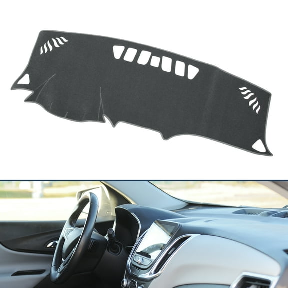 Dashboard Cover Dash Cover Mat Carpet for Chevy Equinox 2018-2022 Polyester Gray