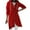 Red, variant on Long Hoodies for Women Zip Up Full Sleeve Fleece Cardigan Jacket with Pockets Coffee 3XL