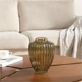 thumbnail image 2 of Home Decor Collection Style House Green Glass Vase, 7.5" L x 9.65" H, 2 of 8