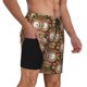 thumbnail image 2 of Balery Beautiful Owl Bañador para hombre, shorts de playa de secado rápido con entrepierna y forro de compresión-Large, 2 of 6