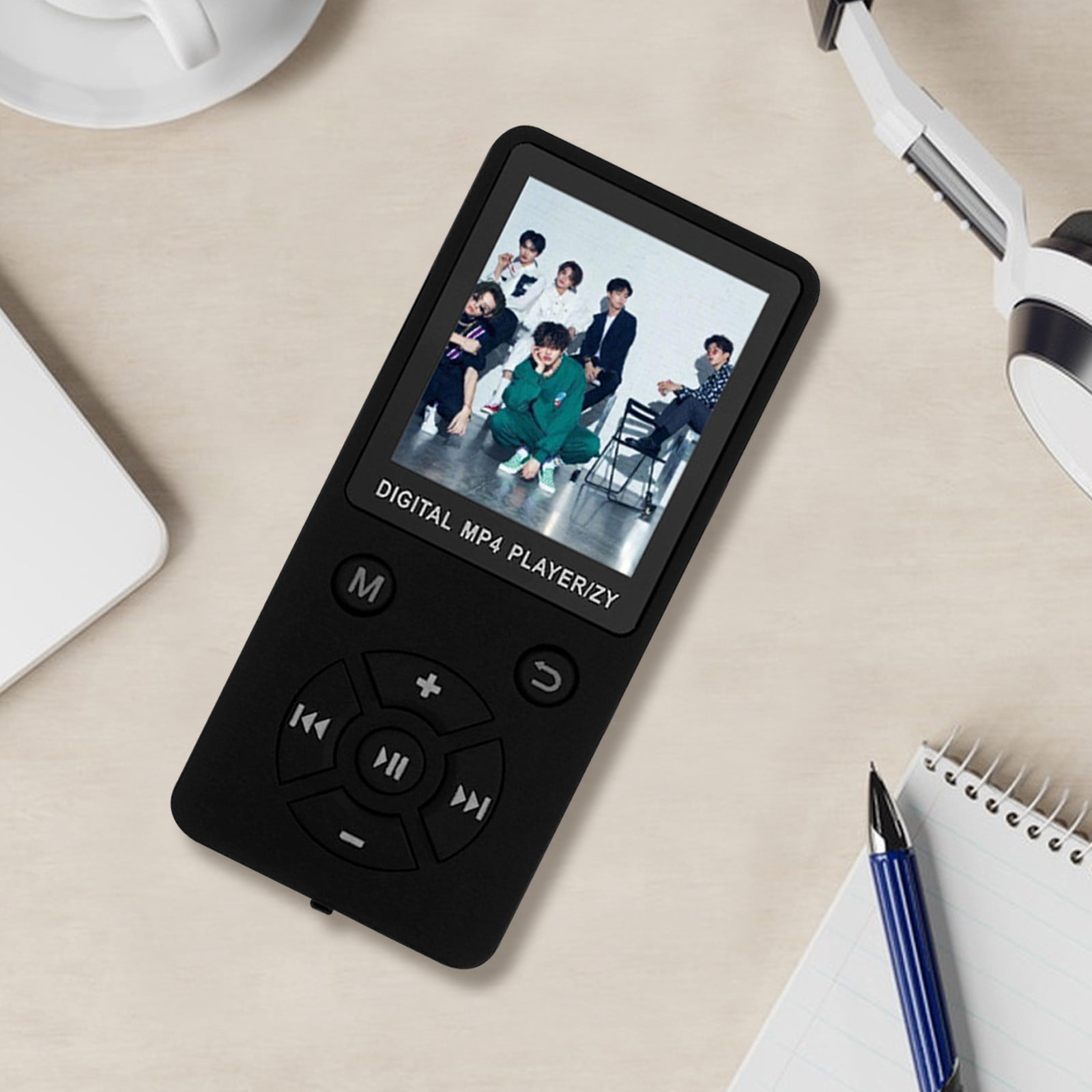 Matoen Bluetooth MP3, Lightweight and Portable, with Screen MP3 Music Player, Lightweight and Portable, Intelligent E-book Black