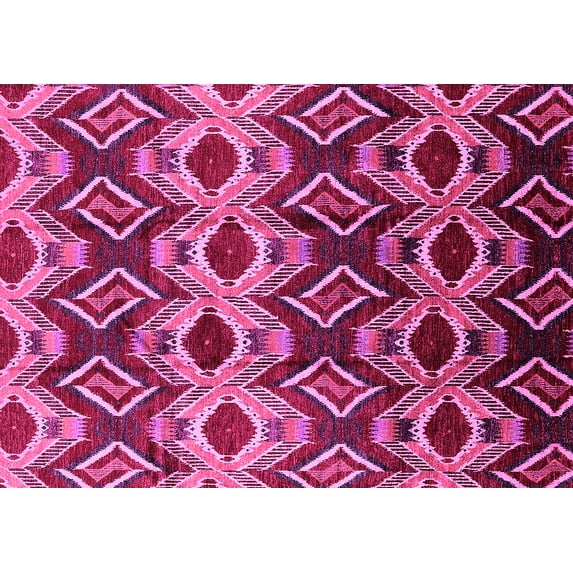 Ahgly Company Indoor Rectangle Solid Pink Modern Area Rugs, 2' x 5'