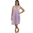 thumbnail image 2 of Venice Womens' Silky Looking Embroidered Nightgown 06 X-Large Lavender, 2 of 5