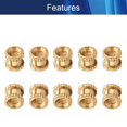 thumbnail image 3 of Wekity M4x6mm Female Thread Knurled Nuts,100PCS Hx6mm OD Brass Threaded Insert Embedment Nuts Hydraulic Welded Joint Injection Molding Assortment Kit for 3D Printing Injection Molding-0621, 3 of 5