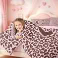 thumbnail image 4 of meiyoeat Bow Tie Leopard Initial C 7 Pieces Full Size Bedding Sets For Girls,Pink Print Monogram Art Full Size Bed in a Bag,Pink Reversible, 4 of 7