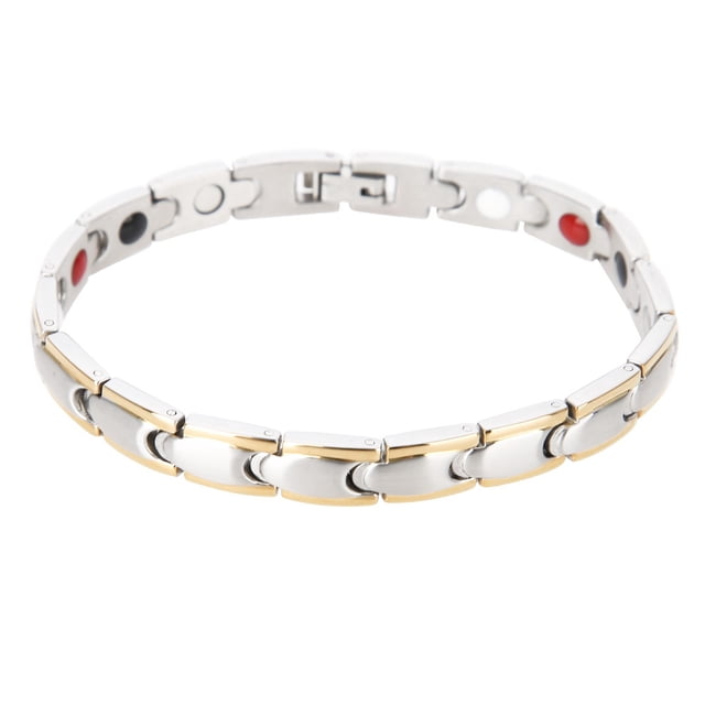 Pulsera magnética, terapia magnética de acero de titanio Pulsera de acero de titanio Pulsera de terapia Características de vanguardia Jadeshay A
