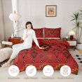 thumbnail image 3 of Erosebridal Red Aztec Twin Comforter Sets, Farmhouse Dreamcatcher Cow Skull Print Bedding Set, Reversible 2-Piece, 1 Comforter and 1 Pillowcase, 3 of 6