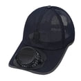 thumbnail image 4 of Gorra con ventilador solar transpirable y recargable con energía solar para playa, deportes y compras. Azul marino, 4 of 8