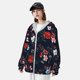 thumbnail image 3 of Balery Vintage Rose Sudadera ligera de manga larga con capucha y protección solar UPF 50+ para hombre y mujer, ideal para pesca y running-Medium, 3 of 7