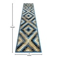 thumbnail image 4 of Masada Rugs Area Rug Southwest  Distressed Design 1106 Blue Black Brown Beige (2 Feet 4 Inch X 11 Feet) Runner, 4 of 6