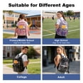thumbnail image 6 of DAKIMOE Clear Backpack for School - 17 inch Large Heavy Duty Stadium Approved Clear Bookbag, See Through PVC Transparent Backpacks for Travel College Work, Blue, 6 of 8