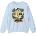 thumbnail image 3 of Just Chill Frog Sweatshirt – Funny Beach Vibes Pullover, Relaxed Summer Vacation Aesthetic Crewneck, 3 of 6