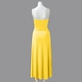 thumbnail image 6 of Sngxgn Dresses for Women Front Tie Cap Sleeves V Neck Midi Bodycon Dress(Yellow,M), 6 of 6