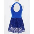 thumbnail image 7 of Alvivi Kids Girls Lace Sequin Dance Dress Halter Sleeveless Leotard Ballet Dancewear, 7 of 7