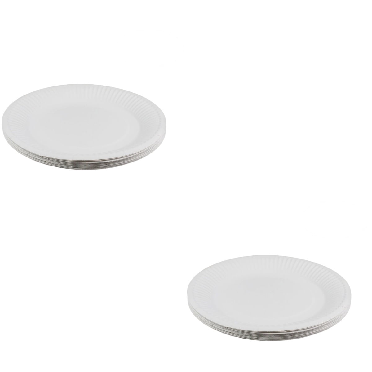 HOMEMAXS 200 Pcs Classic White Round All Occasion Disposable Paper Dinner Plates Party Supplies (White)