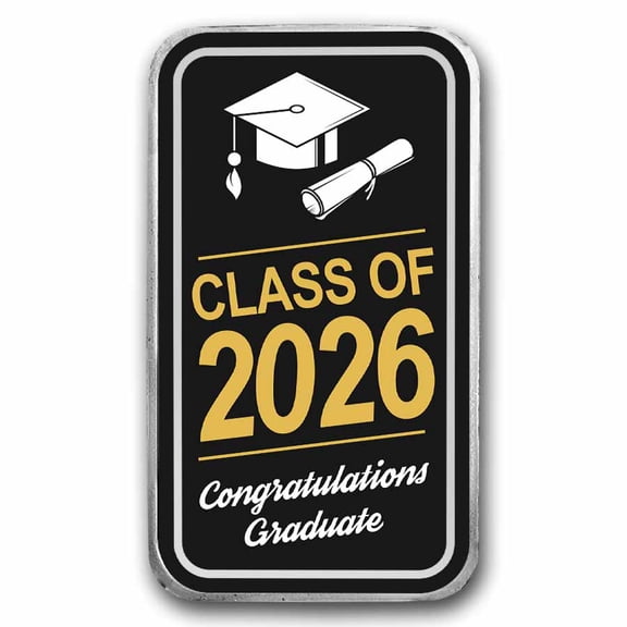 1 oz Silver Colorized Bar - APMEX (Class of 2026, Classic Design)