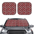 thumbnail image 2 of Balery Red Floral Sun Shield 2 Pack For Car Front Windows Foldable Sun Visor Protector Blocks Max Uv Rays And Keeps Your Vehicle Cool For Most Sedans Suv Truck, 2 of 7