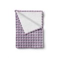 thumbnail image 2 of Geometric Soft Flannel Fleece Throw Blanket, Ornamental Grid Style Arrangement with Triangles Monotone Design, Cozy Plush for Indoor and Outdoor Use, 50" x 60", Purplegrey Pink Bluegrey, by Ambesonne, 2 of 6