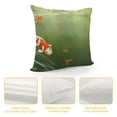 thumbnail image 4 of YINGXI  Koi Fish Throw Pillow Cushion Cover, Japanese Koi Fish Painting Style Hanging Cherry Flowers Floating Leaves, Decorative Square Accent Pillow Case,  18x18in, 4 of 5
