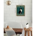 thumbnail image 4 of Drsoum Funny Black Cat Wall Art "Are You Pooping?" Vintage Bathroom Decor Poster Retro Gothic Home Decor 11x14in Brown Framed, 4 of 7