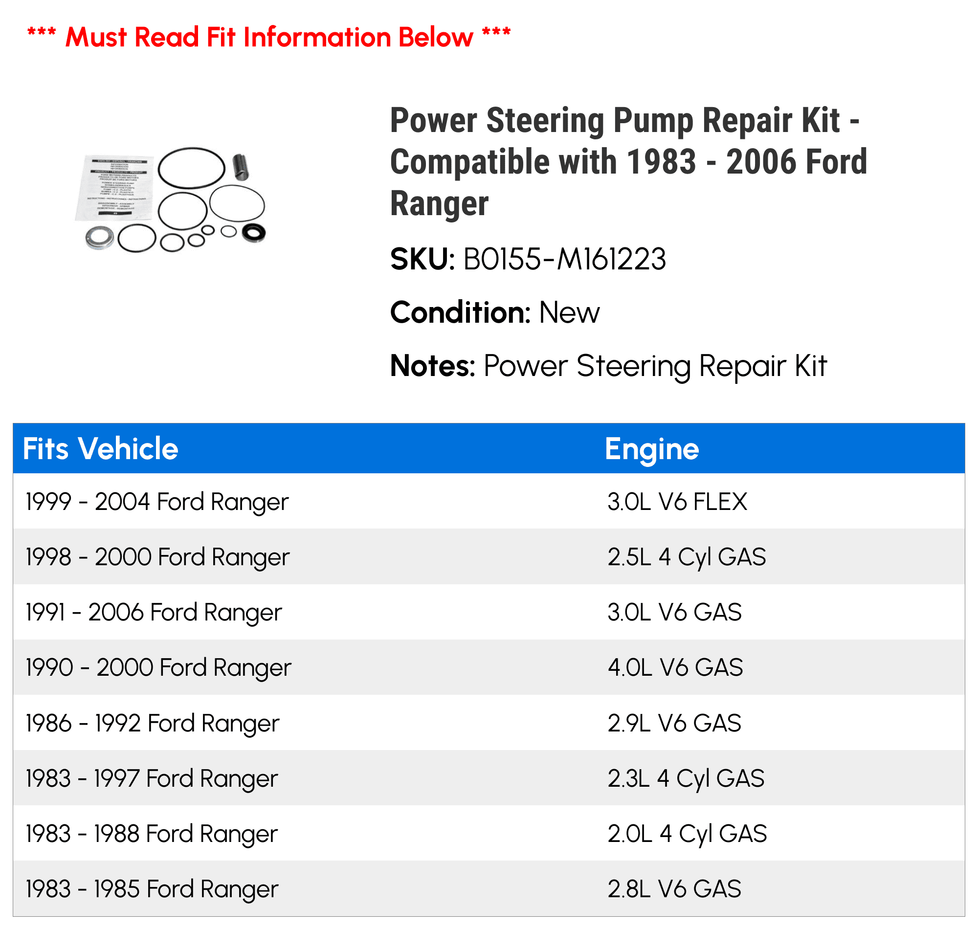 Water Pump - Compatible With 1983 - 1994 Ford E-350 Econoline 1984 1985 1986 1987 1988 1989 1990 1991 1992 1993 - Foto 8
