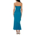 thumbnail image 3 of INSPIRE CHIC Women's Summer Cocktail Dress Tube Top Ruffled Tiered Maxi Strapless Dresses L Blue Green, 3 of 6