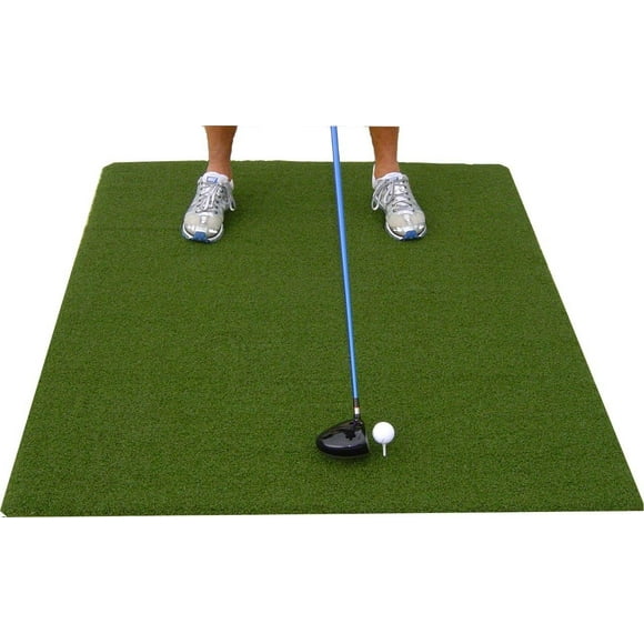Alfombrilla de golf Premium Pro Turf de 90 x 150 cm con camiseta de madera