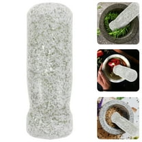OATIPHO Practical Multi Use Stone Pestle Garlic Grinder Rod Kitchen Grinding Tool