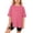 1-Pink283, variant on Kiijoy Girls Casual Split Hem Half Sleeve T-Shirt Kids Solid Loose Soft T Shirt, Sizes 3-14