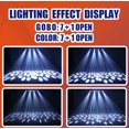 thumbnail image 5 of Moving Head LED 100W Lights, 100W DJ Disco Stage Lights Effect For Wedding Party, 8Packs, Black, 5 of 9