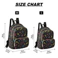 thumbnail image 2 of FORMRS Mini Backpack Purse for Women Quilted Travel Daypack Casual Shoulder Bag, Black Neon Lightning, 2 of 7