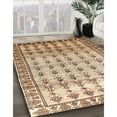 thumbnail image 3 of Ahgly Company Machine Washable Indoor Rectangle Traditional Brown Gold Area Rugs, 4' x 6', 3 of 7