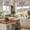 Brown, variant on Sage Green Floral Valance for Windows, 52x18 Inch Rod Pocket Fabric Kitchen Curtain, Vintage Botanical Pattern Drape for Bathroom Living Room, Single Panel