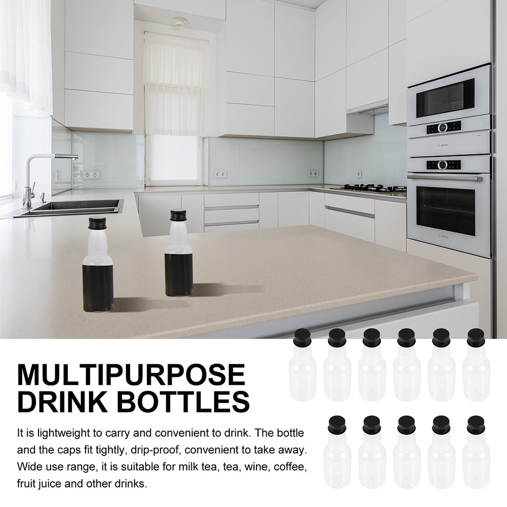 50 Pcs 100ml Bottle Sample Bottles Small Milk Wine for Travel Liquids Shot with Lids