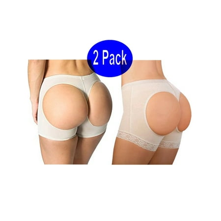 

LELINTA Women s Seamless Butt Lifter Panties Body Shaper Boyshorts Tummy control Shapewear Underwear 2-Pack