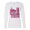 thumbnail image 2 of Wild Bobby Breast Cancer Awareness Words of Encouragement Distressed Breast Cancer Awareness Women Graphic Long Sleeve Tee, White, Medium, 2 of 6