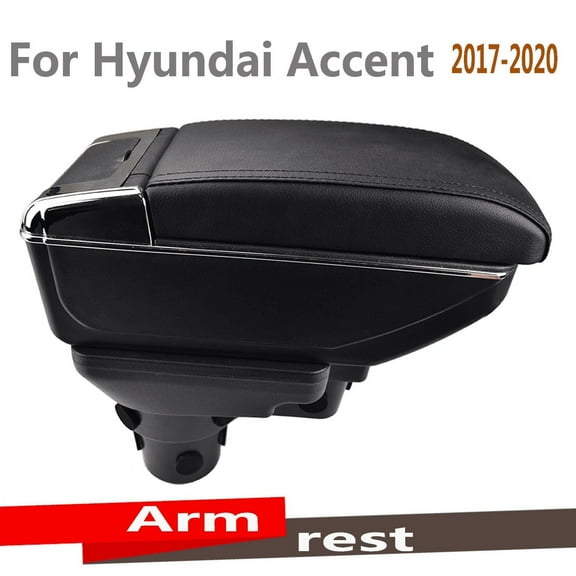 Dual Layer Car Armrest Center Console Box Storage Handrest for Hyundai Accent 2017 2018 2019 2020