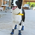 thumbnail image 4 of GASTROPOD 4Pcs Dog Shoes Reflective Double Strap Dog Boots & Paw Protectors Soft Rubber Sole Water-Resistant Paw Protectors Dog Boots for Winter 6.0x8.5cm,Orange, 4 of 4