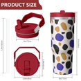 thumbnail image 4 of Leopard Print 30oz Handheld Travel Tumbler with Handle – Double Wall Stainless Steel Insulated Cup, Flip Straw Lid, Leak-Proof & BPA-Free for Hot and Cold Drinks – Durable Coffee & Juice Mug Black, 4 of 6