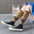 thumbnail image 7 of Womens Wood Grain Print Knee High Socks Comfy Thermal Boot Long Socks, 7 of 7
