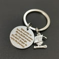 thumbnail image 2 of 4 pcs Graduation Stainless Steel Keychains Inspirational Design Key Rings Pendant Graduation Hat Key Holder Craft Ornaments Gift, 2 of 7
