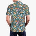 thumbnail image 4 of Daiia Foxes and Birds in Forest Pattern Men’s Polo Shirts,Solid Deck Shirt,Classic Fit, Breathable Cotton Polo for Casual and Sport Wear-Large, 4 of 9