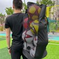 thumbnail image 4 of Bolso de la bola del deporte del bolso de las bolas de la malla del cordón con el bolso neto del gimnasio del paquete de las correas de hombro, 4 of 5