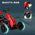 thumbnail image 3 of Aosom Kids Pedal Go Kart,Outdoor Ride On Toy with Adjustable Seat,Swing Axle,Handbrake,4 Non-Slip Eva Wheels for Boys and Girls Aged 3-8 Years Old,Red,Red Plastic Toys Kids Bikes Riding Toys, 3 of 10