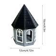 thumbnail image 3 of Bird Feeder,Gazebo-Shaped Hanging Wild Bird Feeders,Large Tray Weather Resistant Feeding Station for Outdoor Garden,Courtyard Wild Bird Feeding,Black, 3 of 7