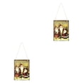 thumbnail image 3 of Injueey Letrero colgante para puerta de Navidad, colgador decorativo de para ventana, accesorios de muñeco de nieve, suministros para fiestas, Tipo 2 2Conjunto, 3 of 6