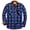 Blue, variant on SPEEDRUN Men's Flannel Shirts Cotton Long Sleeve Shirt Casual Button Down Shirts with 2 Pockets